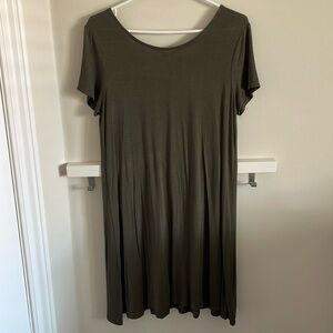 Olive Green T shirt dress
